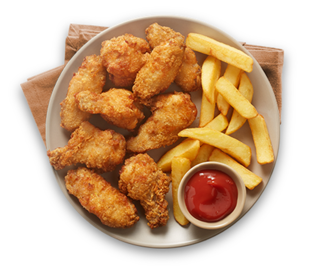 chciken tender and fries